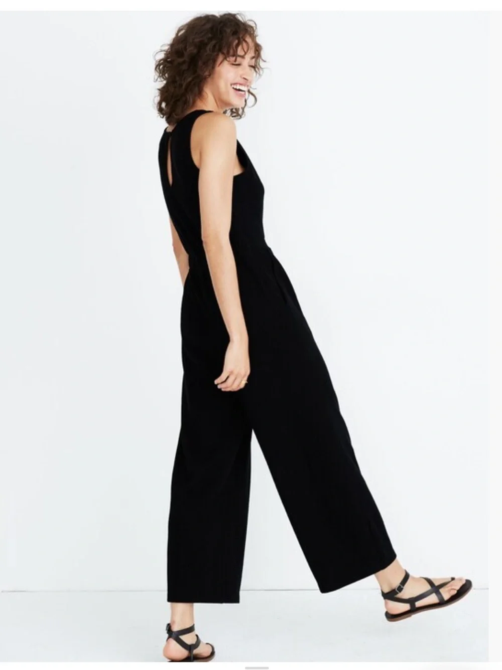 Madewell Texture & Thread Jacquard Keyhole Jumpsuit